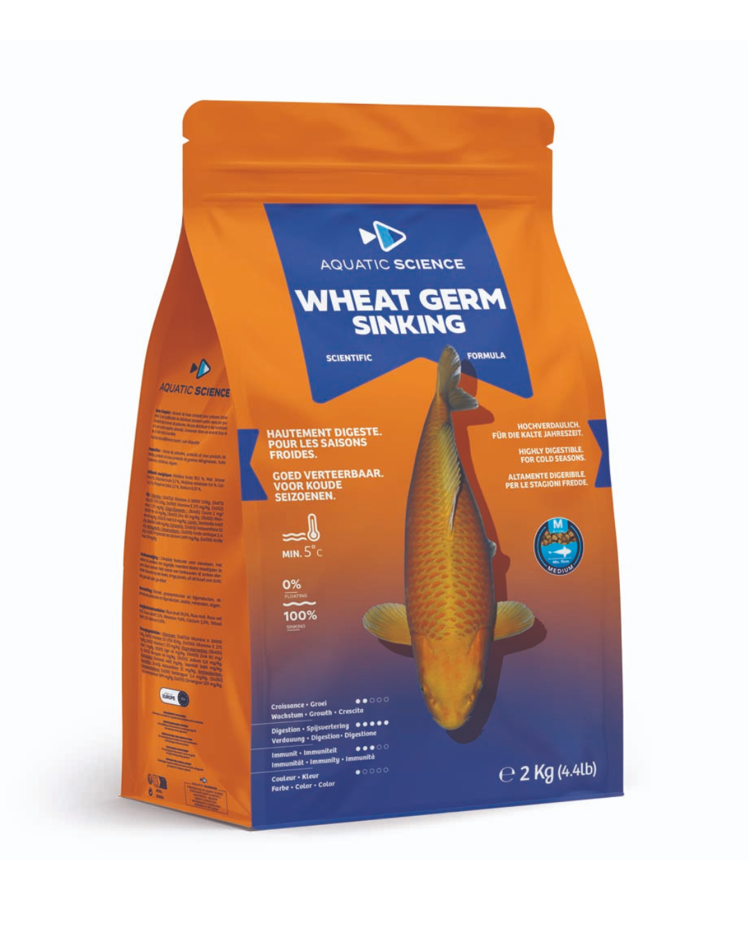 Aquatic Science Wheat Germ Sinking L (Tonący) 6-7mm 9,5kg